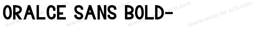 oralce sans bold字体转换